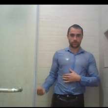WETColours: Lorenzo in a Fantastic Wetlook Shirt in the Shower
