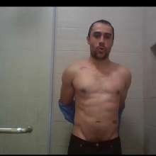 WETColours: Lorenzo in a Fantastic Wetlook Shirt in the Shower