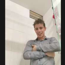 WETColours: Ostin in His First Shower Dressed