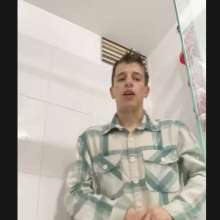 WETColours: Ostin in His First Shower Dressed