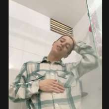 WETColours: Ostin in His First Shower Dressed