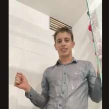 WETColours: Ostin in His First Shower Dressed